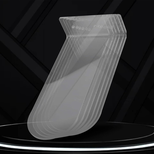 Flytende skohyller i klar akryl - sett med 6 | Veggmontert skjerm for sko og joggesko