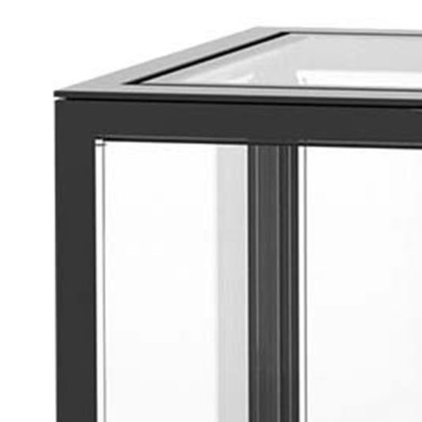 Figur Organizer Skrivebord Dukke Akryl Vitrine Høj Transparens Forseglet Støvtæt Show Case Sort
