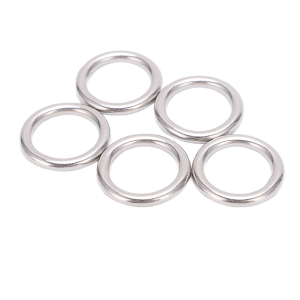 5 stk 304 rustfritt stål, runde O-ringer, sømløs, sømløs metall O-ring for seiling, dykking, 5x25 mm