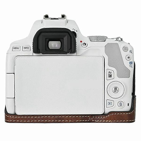 For Canon EOS 200D II EOS 200D Camera Case with Battery Opening Litchi Texture PU Leather Protective