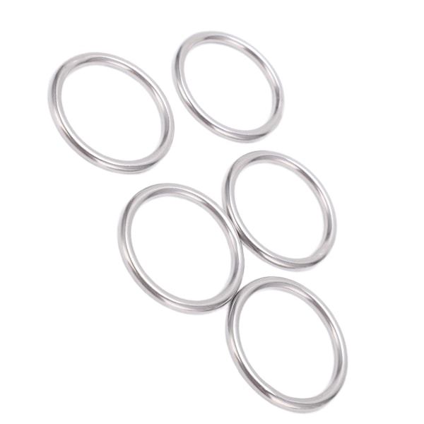 5 stk 304 rustfrit stål runde O-ringe sømløs multifunktionssvejsning af metal O-ringe til marine bådudstyr Yogaringer 4x35 mm