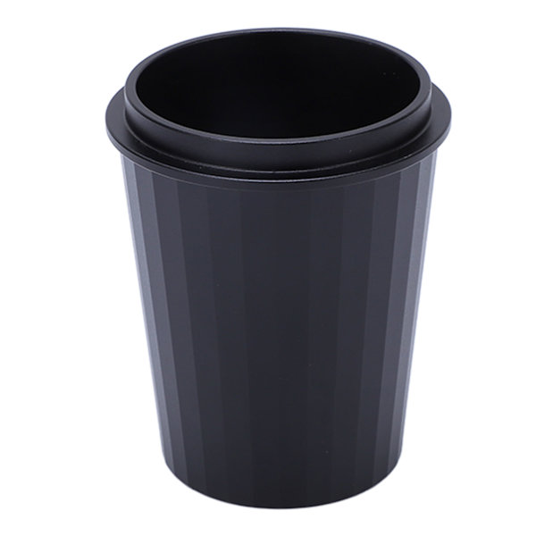 51 mm kaffedoseringskopp i aluminiumlegering för kaffekvarn, svart
