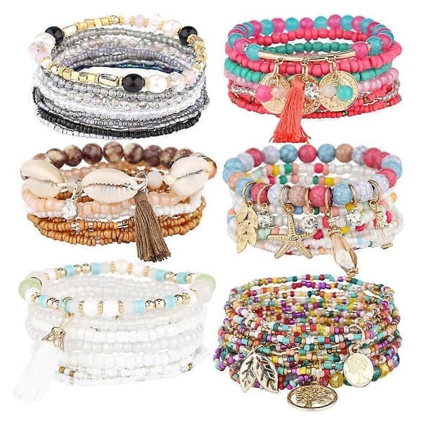 Bohemian Tassel Multilayer Bracelets, Handmade Wrap Bracelets