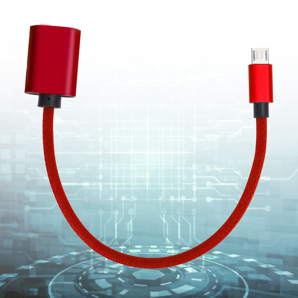Type-C OTG -datakaapeli USB-sovitin OTG-sovitinmuunnin Micro USB -kaapelit AUX-äänikaapelisovitin Androidille, punainen