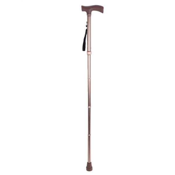 Legerbar Foldbar Ældre Sikkerhedsvandring Stok Guide Blind Stok Krykke Bronze Justerbar Længde