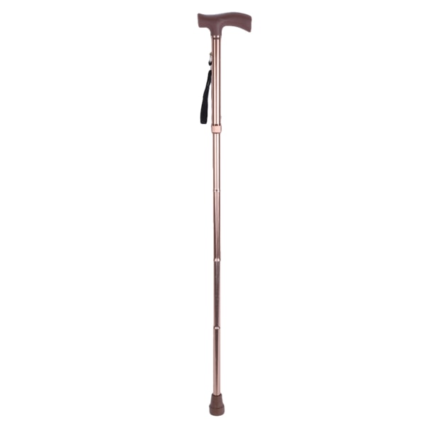 Legering Vikbar Säkerhet Walking Stick Guide Blind Cane Krycka Brons Justerbar längd