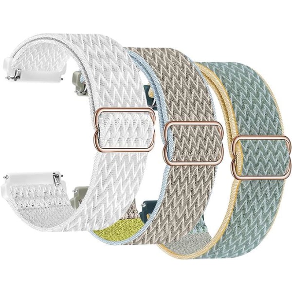 Indbygget nylonbånd med 3-bølgemønster (hvid, blå, kamel), velegnet til Apple Watch-rem 42/44/45/49 mm, udskiftelig rem