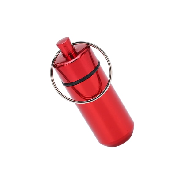 Alumiiniseoksesta valmistettu lääkepullo ulkokäyttöön kannettava vedenpitävä kosteudenkestävä lääkepullo, punainen