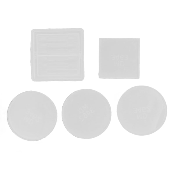 5 stk. Brikkeforme Genanvendelige DIY Produktion Nem Afstøbning Silikone Brikkeform til DIY Boligindretning