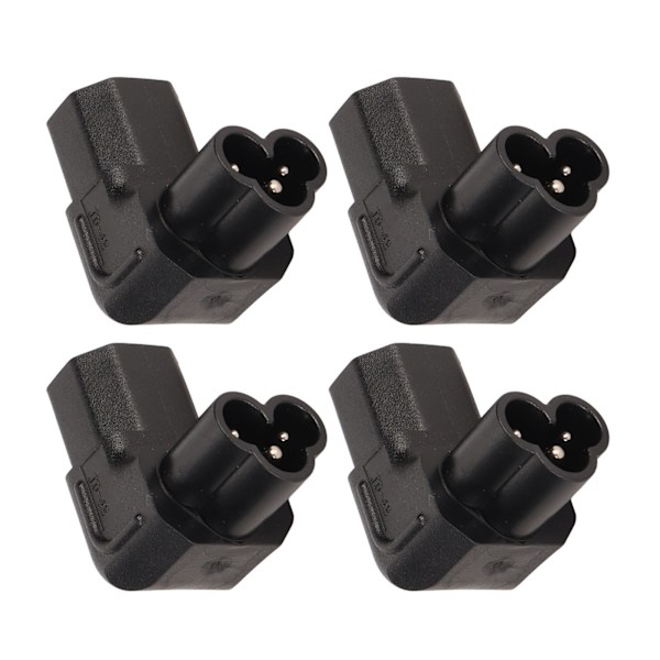 4 stk. IEC320 C6 til IEC320 C13 Strømadapter Plug and Play C6 til C13 Højre Vinkel 90 Grader Strømadapter til UPS PDU Server