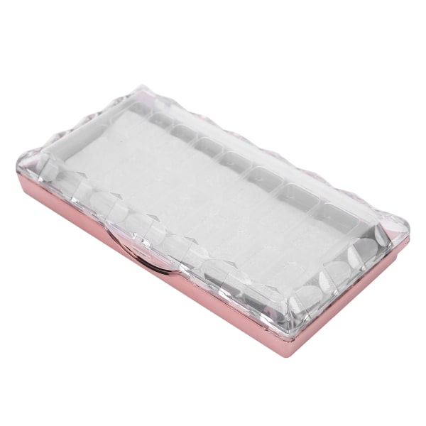 16 rutnätsfack Fake Nail Storage Box Bärbar Akryl Fake Nail Box för HemsalongB Style
