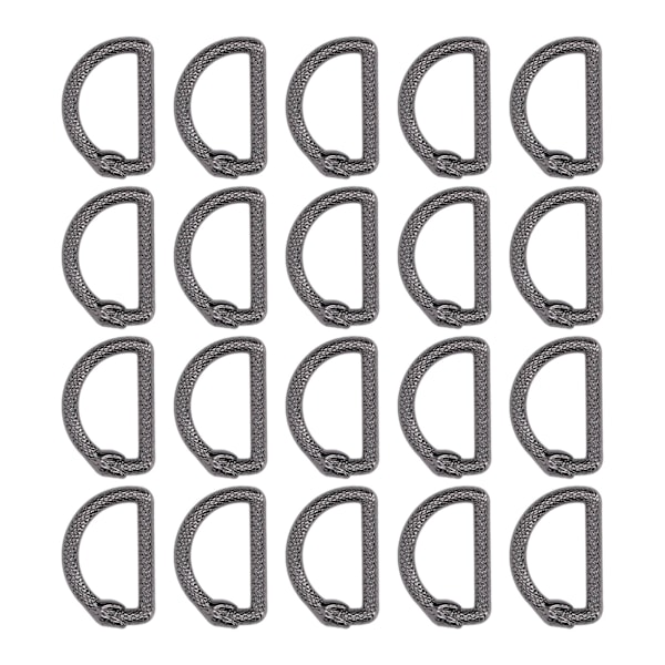 20 st Metall D-ringar Serpentin Stängd Mun Zinklegering D-ringar Spänne Enkel Montering Ouroboros D-ringar för DIY Väska