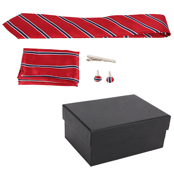 Herre Slips Klassisk Stripet Polyestergarn Lett å Matche Garanti for Holdbarhet Herre Slips for Business
