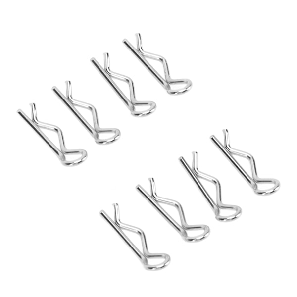 8 kpl RC-auton kori-kiinnikkeitä Pinssiä metallia ruostumatonta terästä R-leikkeitä 1/12 1/14 mittakaavan kauko-ohjattavalle autolle Universaali