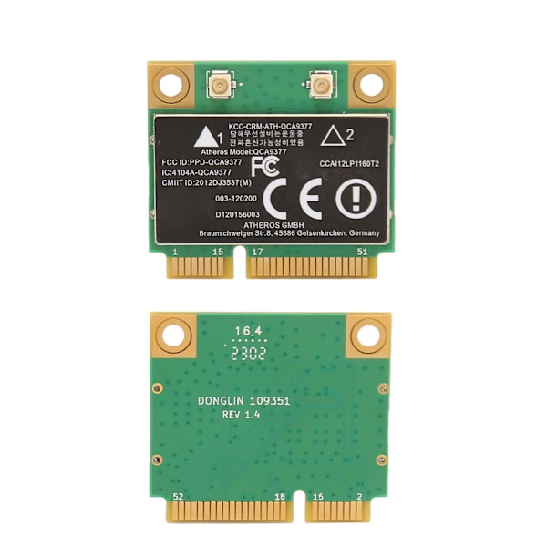 Mini PCIE Netværkskort Dual Band WiFi Bluetooth 4.2 433Mbps Højhastigheds Trådløst Netværkskort Adapter til Windows 7 8 10