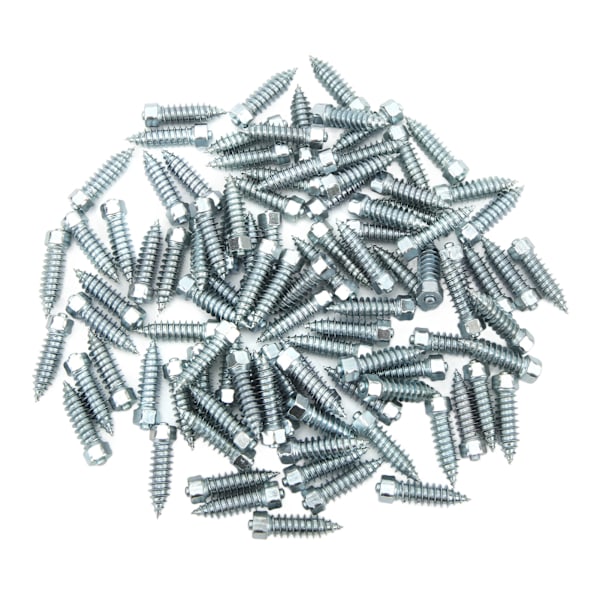 100 stk Dækpigge M8 Fremragende Greb Anti-Slip Hjul Dæk Stud Universal til Lader Skid Steer Gaffeltruck