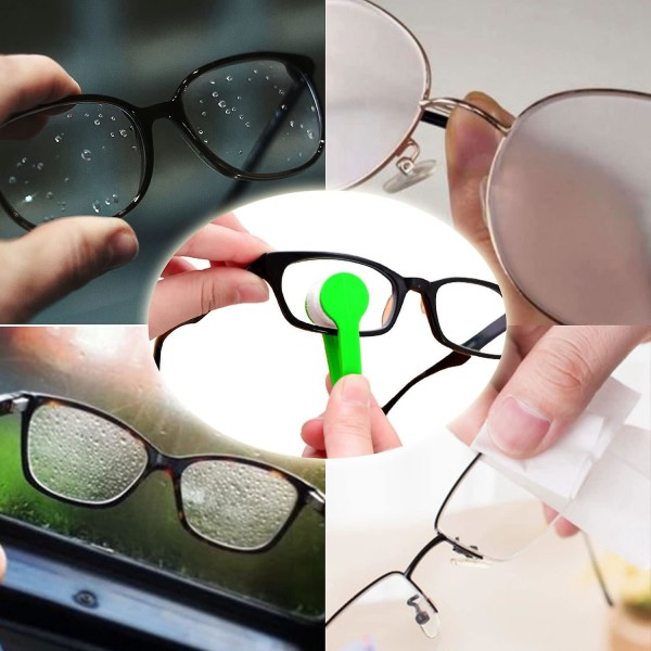 10 kappaleen eriväriset lasit puhdistusharjat aurinkolasit ja lasit Mini Microfiber Cleaner set