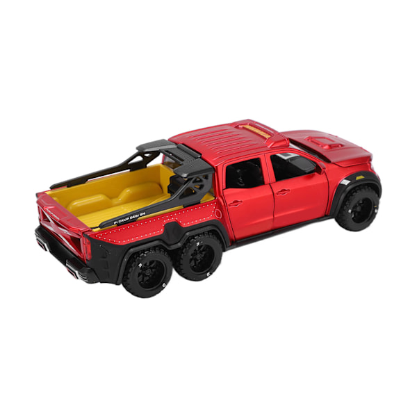 1/28 maastomalli autovalumuotti Diecast Veto takaisin leluauto äänellä ja valolla lapsille Pojat Tytöt Punainen
