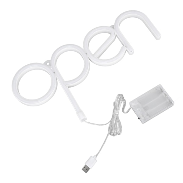 Neon Open -kyltti kirkas RGB LED -kyltti 13,8x7,3 tuumaa paristolla USB-käyttöinen PVC-neonvalonäyttö kauppajuhliin ravintoloihin