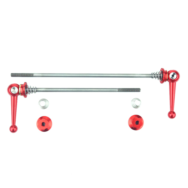 2 kpl Ultralight Titanium Alloy Quick Release -pyörän akselin korvaavat osat (Punainen)