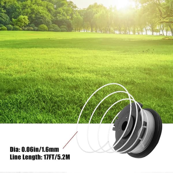 TLH-02+ TLH-02-1 6-pack Replacement Spool + 1pc Spool Cap for Hyper Tough 20V Max HT22-401-03-05 / H