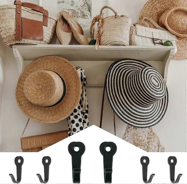 Hooks, 10 pcs single hanger with screws metal wall mounted hooks coat hooks hanger hanging p