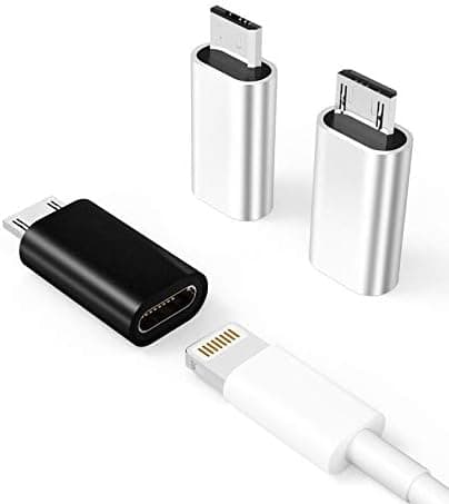 3-pack, Micro USB till Lightning-adapter, Lightning hona till Micro USB hane-adapter
