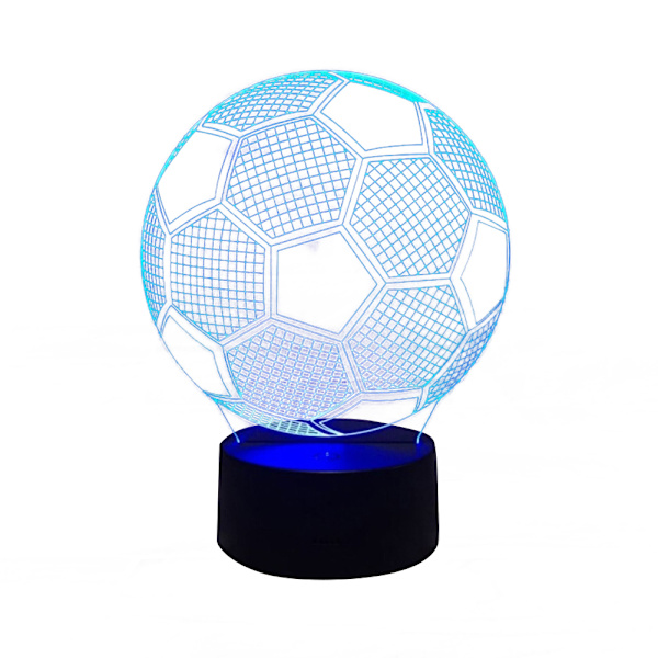 3D Visuel Fodbold Natlampe USB LED Touch Fodboldformet Natlys Gave