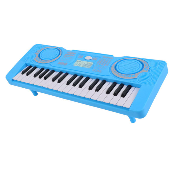 Kids Keyboard Piano 37 Key Portable Educational Musical Instrument Legetøj Elektronisk digitalklaver til børn Blå