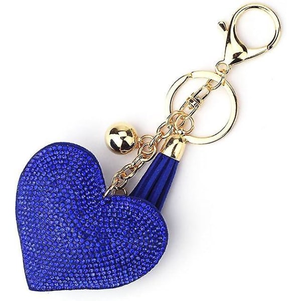 Fashionabla Love Heart Crystal Rhinestone nyckelring