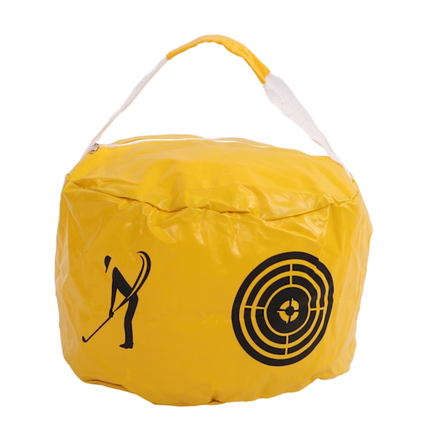 Golf Träningsväska Vattentät PVC Utjämnande ytor Dragkedja Design Golfswing Träningsväska för nybörjare Gul