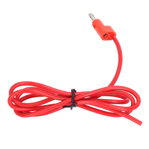 4 mm bananplugg hane till hane testledning lödfri mässing elektrisk testkabel J.70005Röd