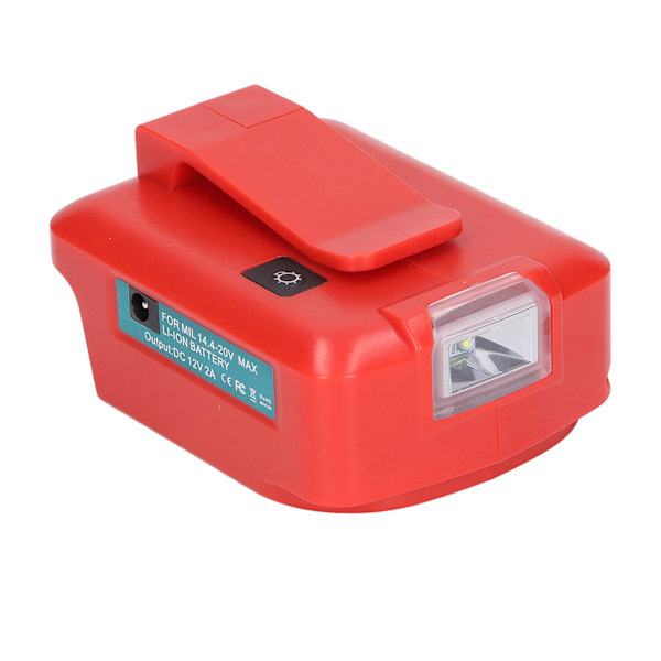 Litiumakku- USB sovitinmuunnin LED-työvalon vyökiinnitteellä 14,4-20V ADP05 12VDCType B:lle