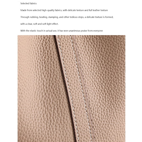 Ljusgrön Ko-Läder Hinkväska Rymlig Lychee-Textur Perfekt för Vardagligt Användande Light green