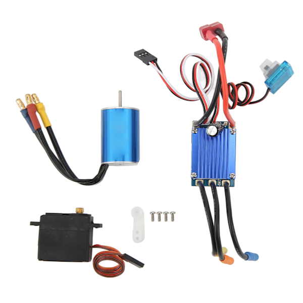 2435 4500KV Borstlös Motor 25A ESC 2.2kg Metall Servo Set för Traxxas för HSP för Wltoys 1/16 1/18 RC Bilar