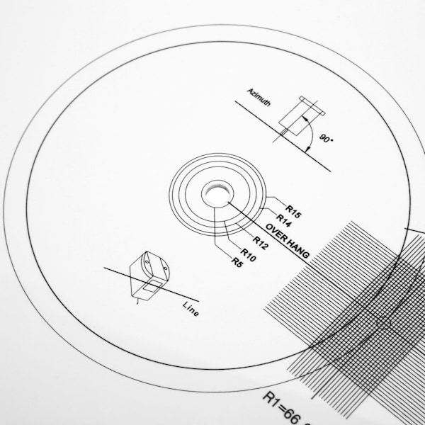 Skivspelare Pickup Justerings Protractor Matta Förhindra Halkning Statisk Stötsäker Fonograf Protractor Justeringsverktyg