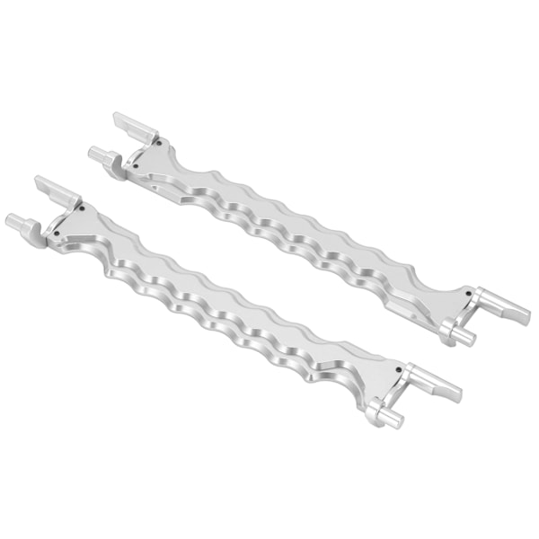 2 stk RC legering batteriholder erstatning til Traxxas 6S 8S 1/5 RC bil opgraderingsdele (sølv) Argent