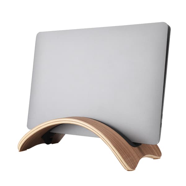 SamDi Arch Tre Valnøtt Skrivebordsholder Stativ Egnet For MacBook Pro Bærbare Datamaskiner (Svart Valnøtt)