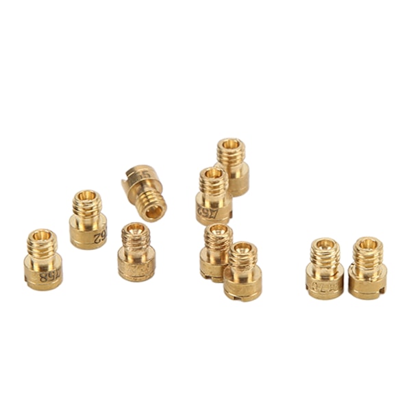 10 stk Forgasser Hoveddyser Metall Hoveddyseutskifting for Dellorto Bing Forgasser GY6 M4 #52‑75