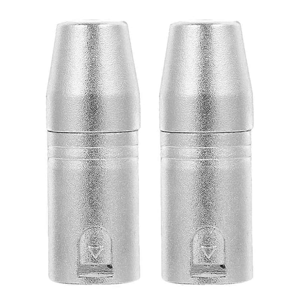 2 stk XLR til 1/8 adapter 3-benet XLR han til 3,5 mm hunstik lydadapter lydtilbehør