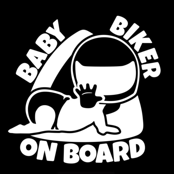 (Pakke med 5-hvite) Baby on Board-bildemerke
