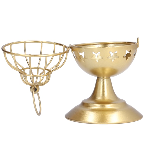 Guld Ljusstake Fågelbursstil Premium Metall Robust Hållbar Bred Användning Enkel Rengöring Votivljushållare Typ A