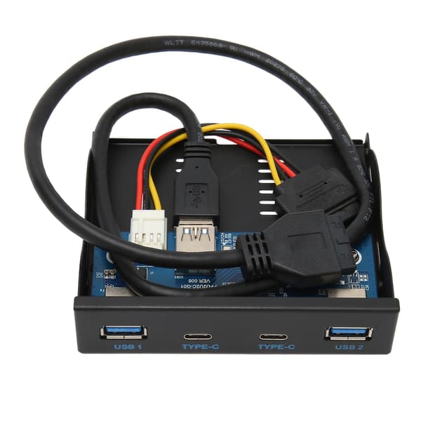 USB 3.2 Frontpanel Hub 6 Portar 5Gbps Höghastighets Plug and Play Stabil Front Floppy Drive Panel för Stationär Chassi