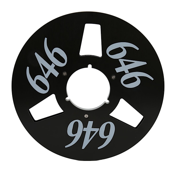 1/4 10in Opptaksspole 3 Hull Åpen Spole Aluminiumslegering Bøyesikker Lav Støy Universal Opptaksspole for Erstatning Svart