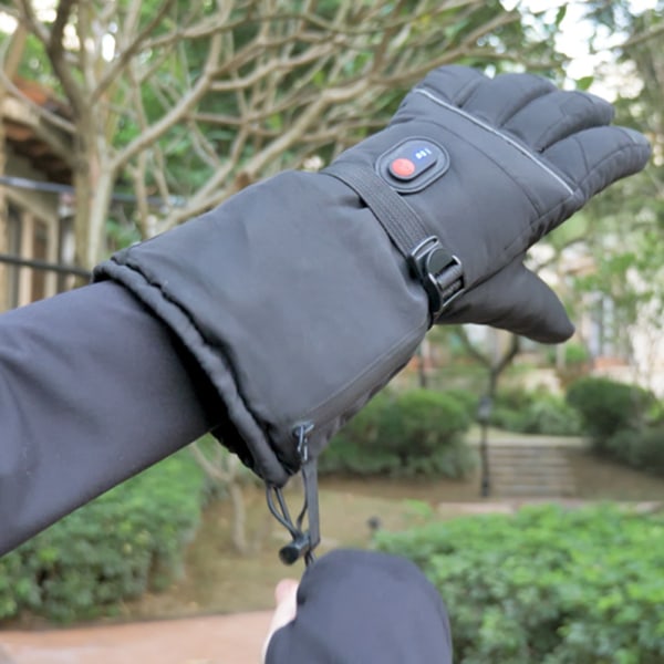USB uppvärmda handskar Vattentät pekskärm 3 temperaturnivåer Handskar för män Kvinnor Vinter Inomhus Utomhus Motorcykling Vandring Camping