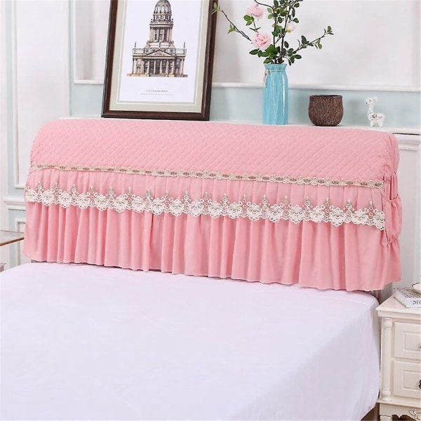 Sänggavel i bomullsspets Dammtät cover - rosa, 71 tum, alla årstider, inredning i sovrummet, färg 1