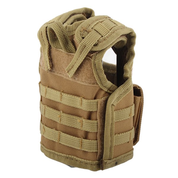 Øl Flaske Vest Dækning Nylon Mud Farve Øl Miniature Vest til Dåser Drikkevarer Bar Dekorationer