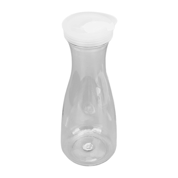 Saftflaska Transparent Fallbeständig Plast Vatten Dryck Jug med Vändlock för Familj Camping Fest 1100ml