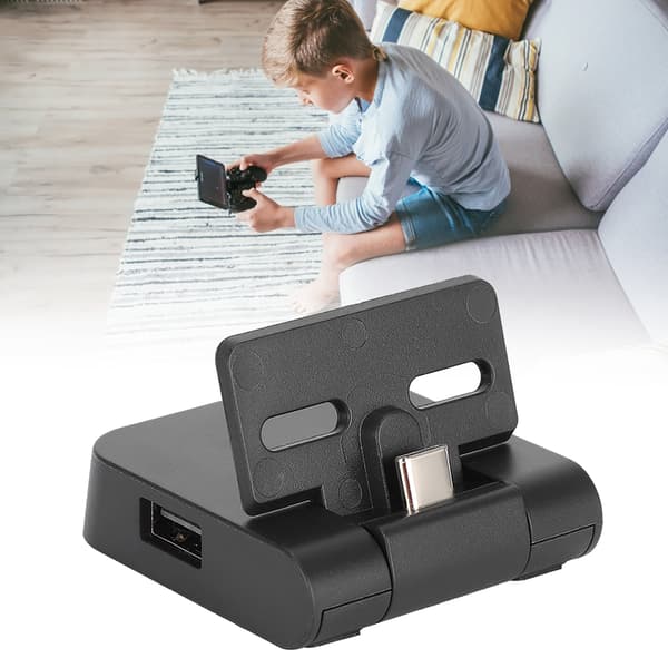 2 i 1 Universal Sammenklappelig Spilcontroller Konsol Opladningsbeslag Base Skrivebordsoplader til Switch Lite