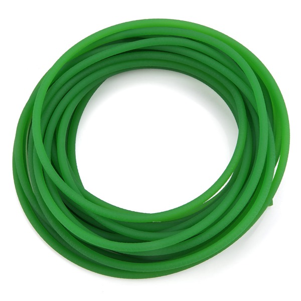Grön grov yta PU polyuretan rund rem för drivtransmission (5mm*10m)